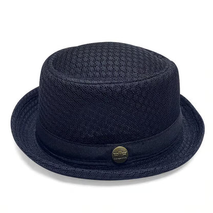 Blijf Koel & Stijlvol met deze Trendy Mesh Pork Pie Hoed! 🧢🌬️✨