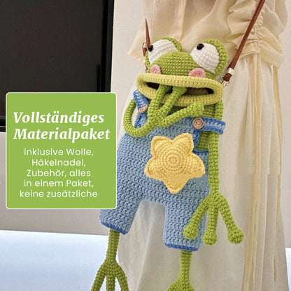 DIY gehaakte schoudertas met grote kikkermond
