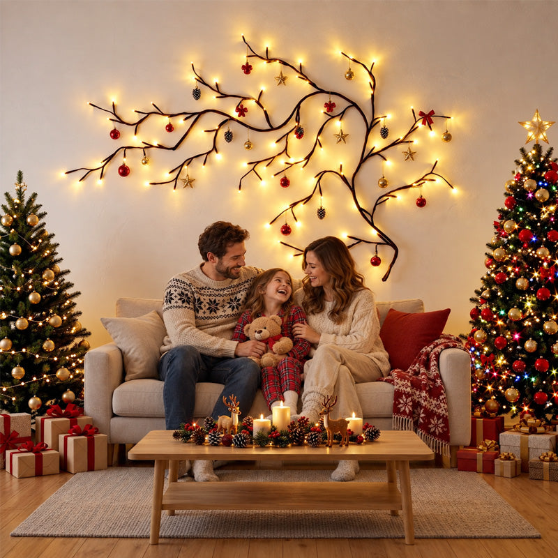 🌟🎅 Flexibele LED Boomtak – Warm & Feestelijk