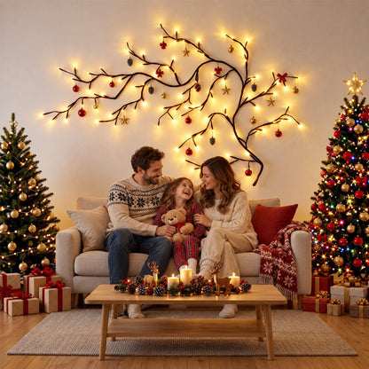🌟🎅 Flexibele LED Boomtak – Warm & Feestelijk