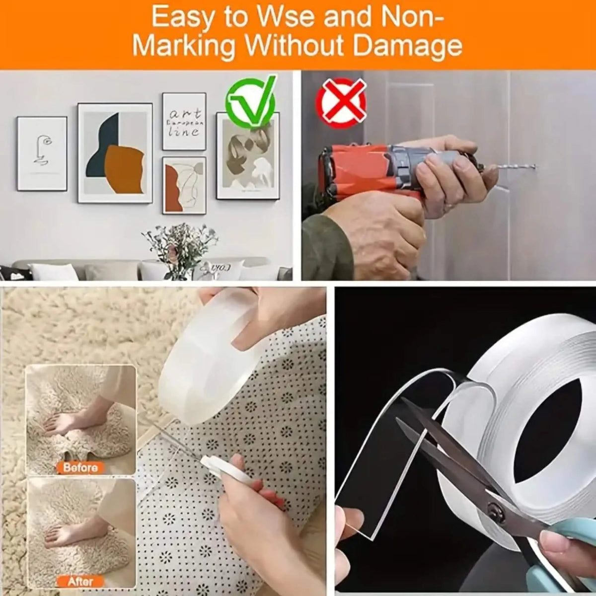 🎁 1+1 GRATIS! 🛠️ Zelfklevende waterdichte siliconentape. Dicht kieren en scheuren naadloos af. Ideaal voor deurisolatie in elk seizoen.