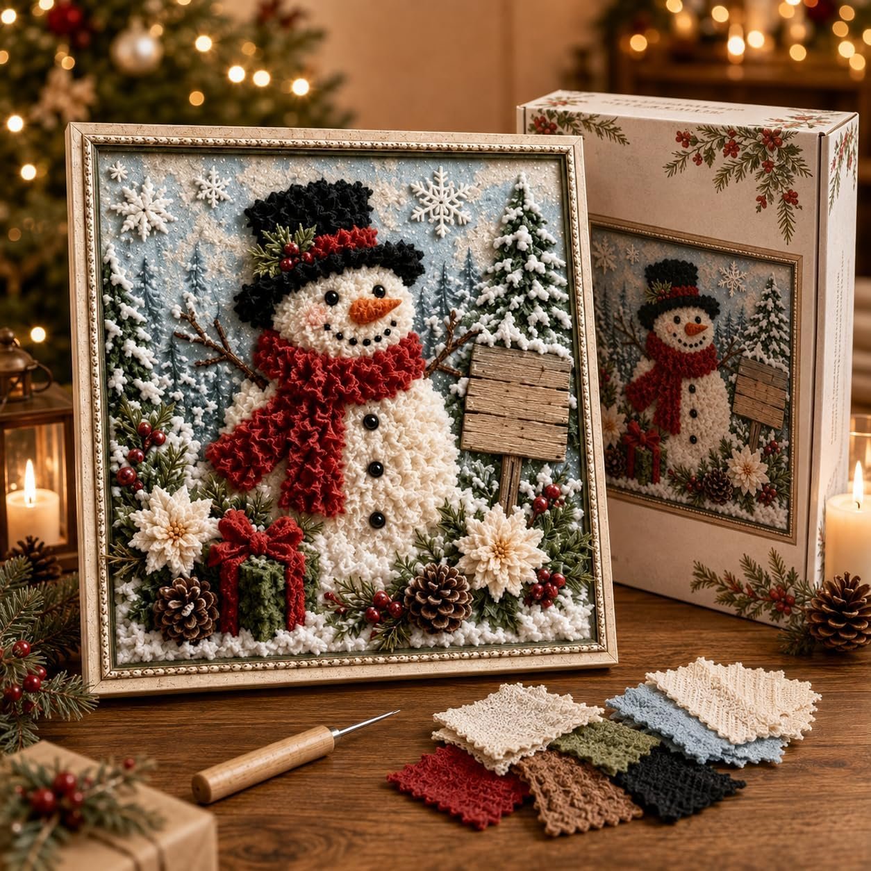 🎁🎅3D-kerststempelset voor stof