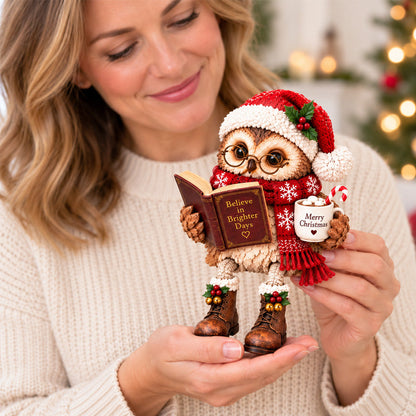 🦉📚 Lezende Uil Decoratie – Een Warm Accent voor Elke Lezer! ✨