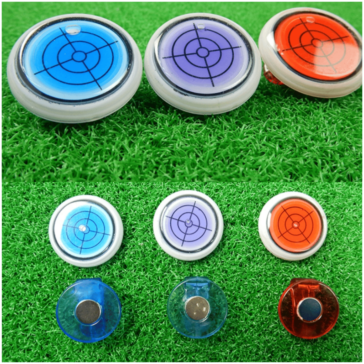 🔥(Golftrainer) Golfbalmarker Ronde dop Clip Mark met waterpasfunctie