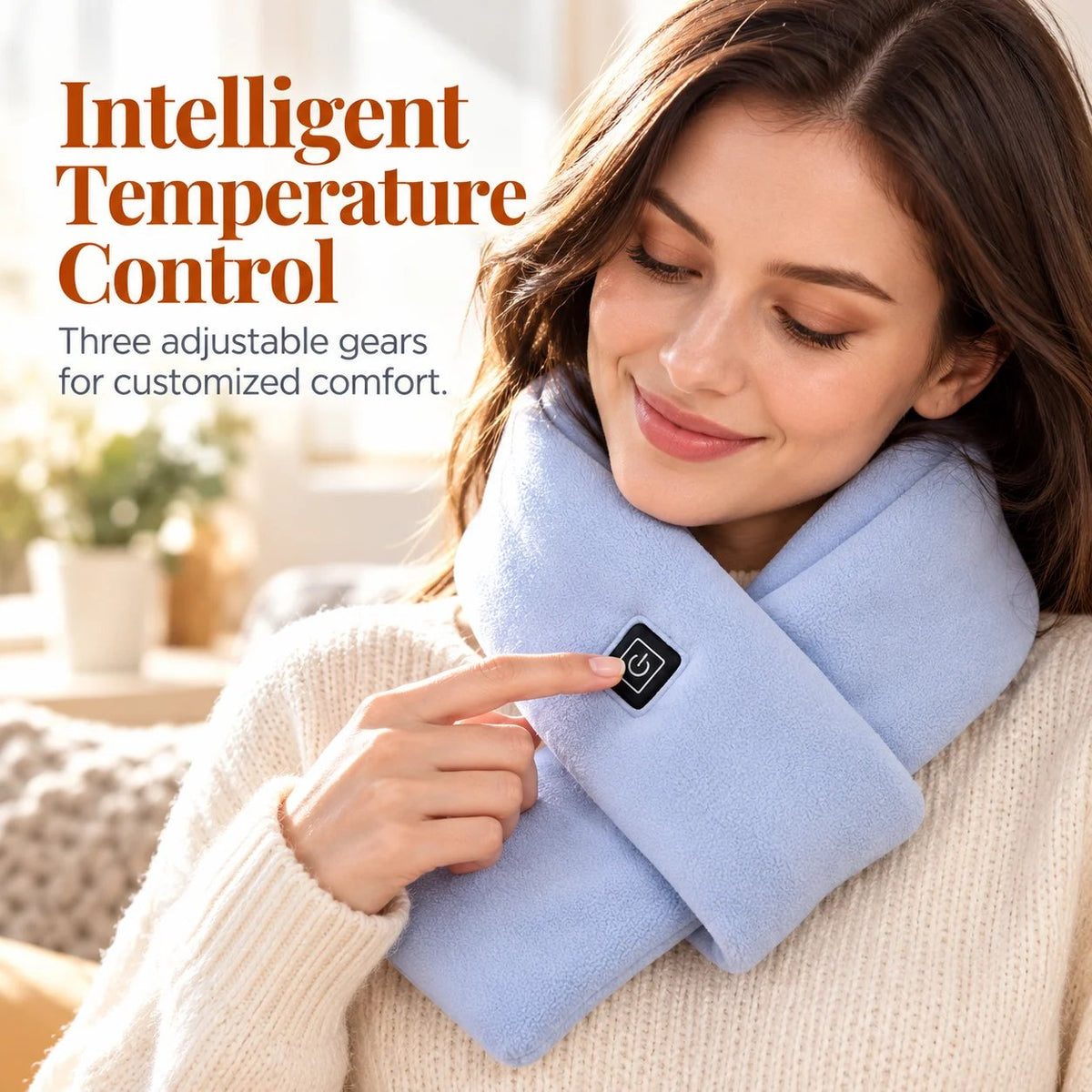 🧣✨ Grafeen Verwarmde Sjaal – Slimme Temperatuurcontrole