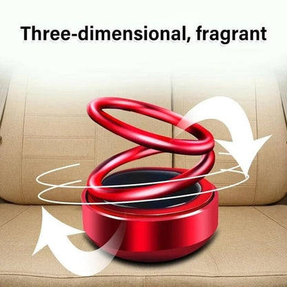 🚗Zonneauto roterende dubbele ring hangende aromatherapie-ornamenten💖