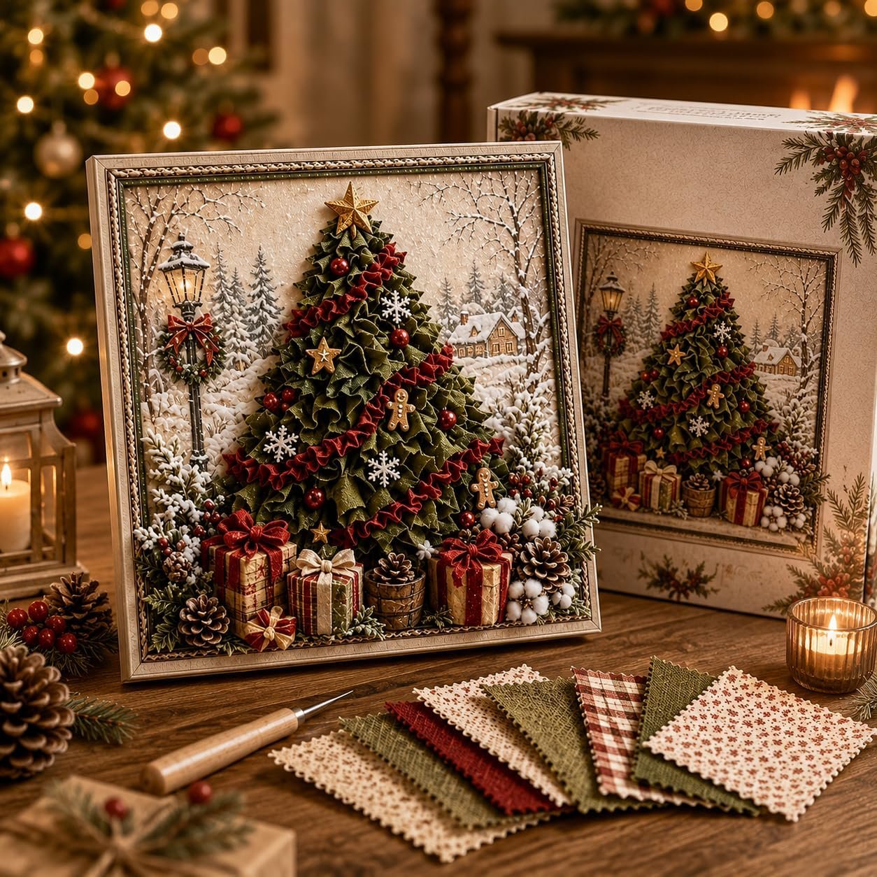 🎁🎅3D-kerststempelset voor stof