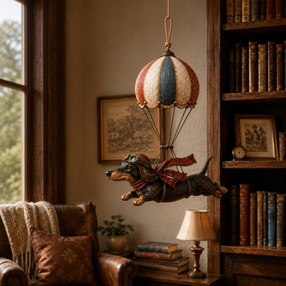 🐾✨ Vintage Teckel Luchtballon – Een Decoratie Om Van Te Dromen!