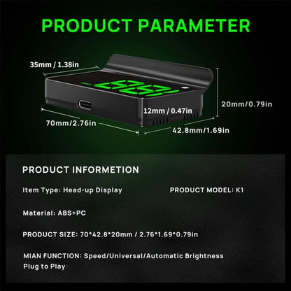 🔥🔥Slimme GPS HUD Snelheidsmeter – Altijd Focus op de Weg 🚘📊✨