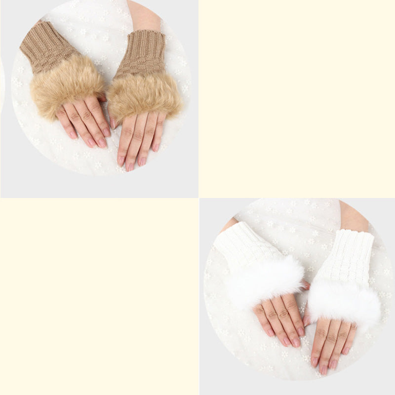 💕KOOP 1 KRIJG 1 GRATIS🔥 Fuzzy Zacht Gebreide Warme Vingerloze Handschoenen