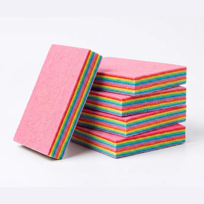 12-Laags Regenboog Schoonmaakdoek – Krachtig, Hygiënisch & Herbruikbaar 🌈🧼🏡