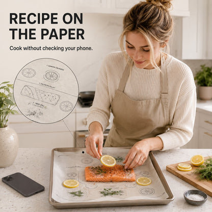 Recept-bedrukt bakpapier – Handige bakplaat voor thuisgebruik in de oven
