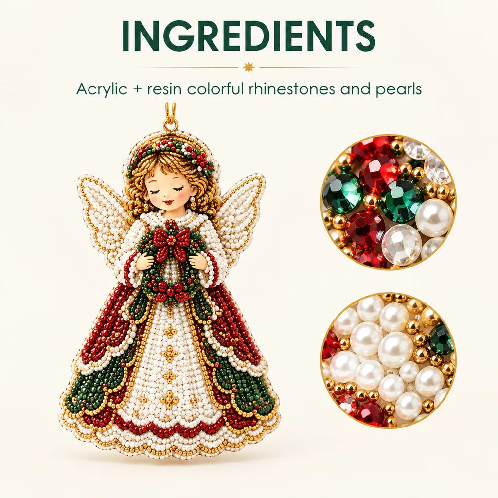 🎄Kerstversiering van acryl met strasssteentjes, sprankelende DIY-kerstdecoratie