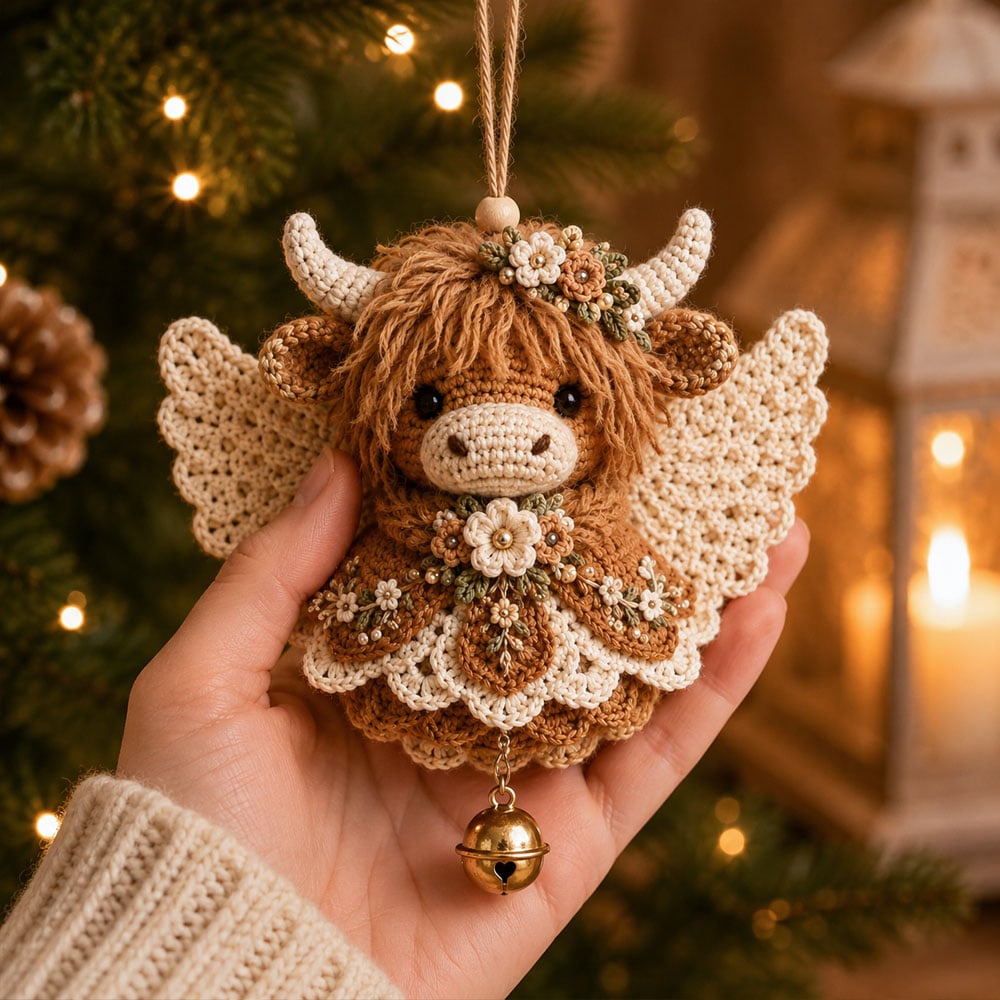 🔥Gehaakte engeltjes als kerstversiering – Schattige gevleugelde kerstboomdecoraties🧶