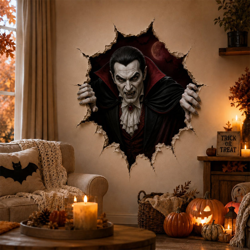 🎃👻 Halloween 3D Muursticker – Laat je Muur Tot Leven Komen! 🕷️