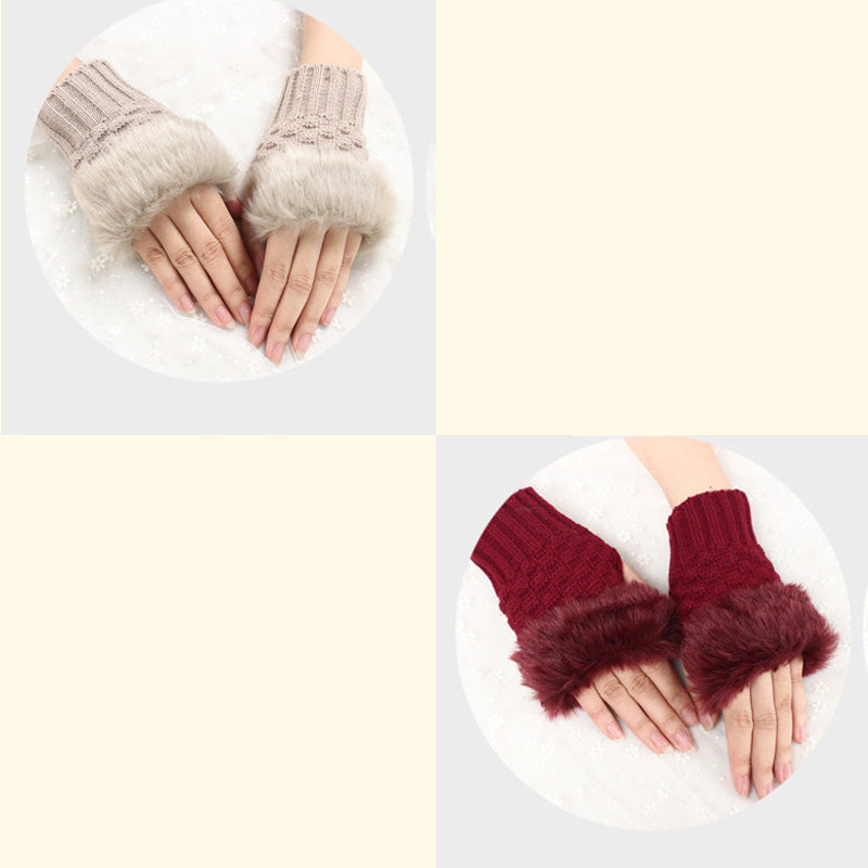 💕KOOP 1 KRIJG 1 GRATIS🔥 Fuzzy Zacht Gebreide Warme Vingerloze Handschoenen