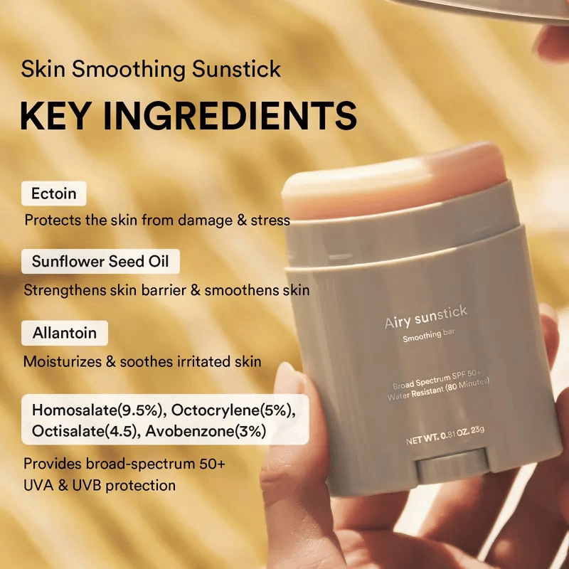 ☀️ Airy Sunstick SPF50+ – Ultralichte, Matte Zonbescherming 🌿✨