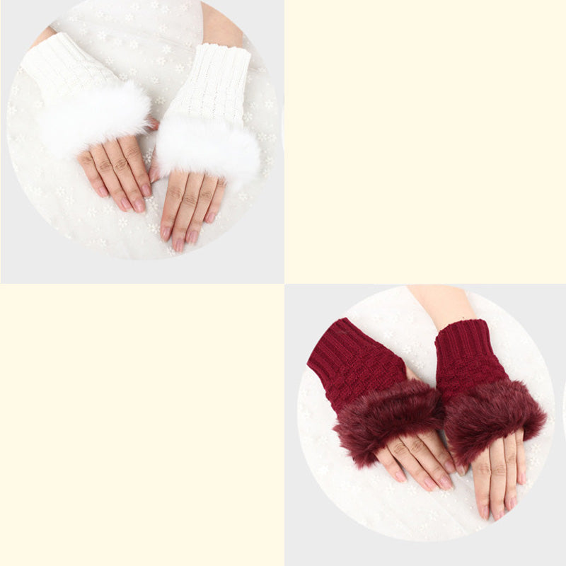 💕KOOP 1 KRIJG 1 GRATIS🔥 Fuzzy Zacht Gebreide Warme Vingerloze Handschoenen