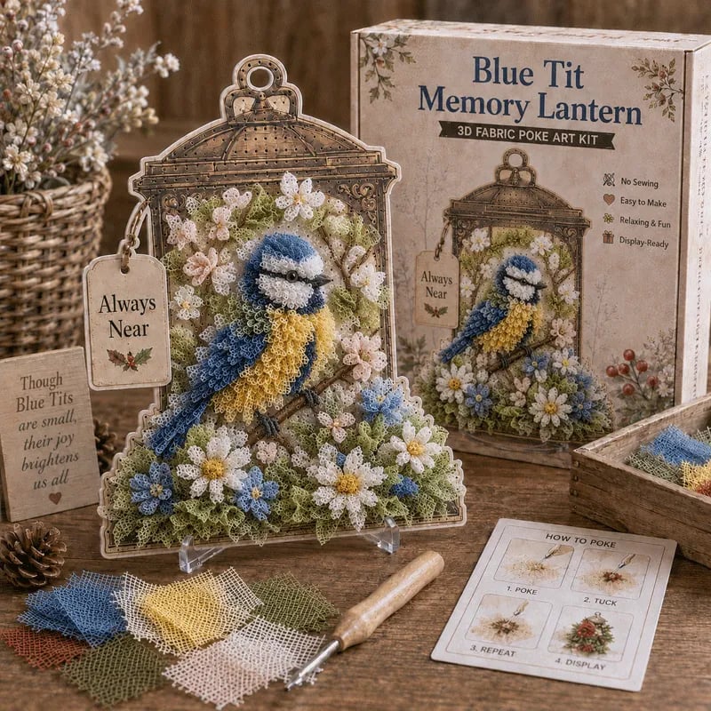 🔥UITVERKOOP🔥🕊️ 3D-souvenir-lantaarnpakket van stof ‘Always Near’ (om te beschilderen) 🐦