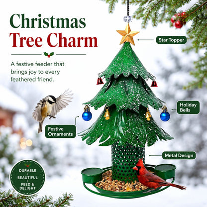 Kerstboom-vogelvoederbak 🎄 Feestelijke kerstversiering voor in de tuin