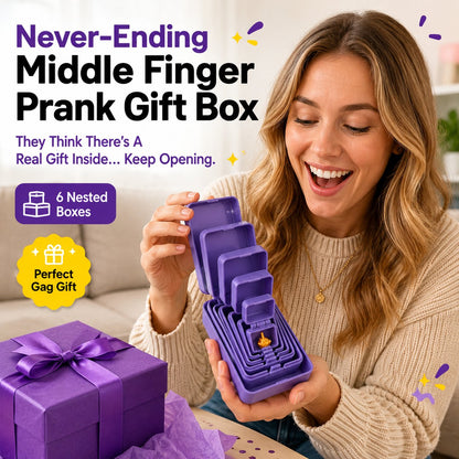 🎁😂 Oneindige Middelvinger Prank Box – De Grappigste Cadeau-Ooit!