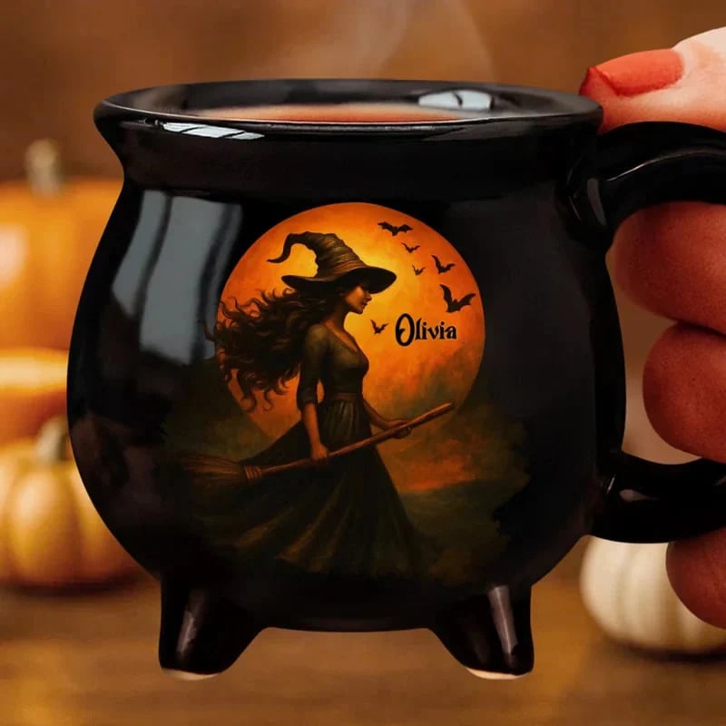 🔥Halloween-vroegboekkorting🎃Op maat gemaakte heksenketel-mok — Het ultieme Halloween-brouwsel! 🔮💀☕️