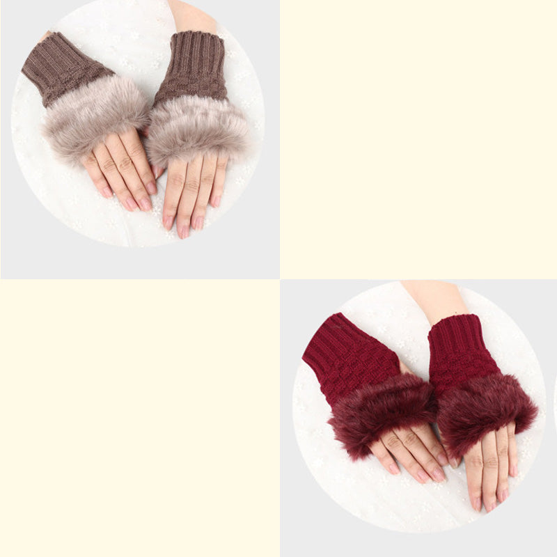 💕KOOP 1 KRIJG 1 GRATIS🔥 Fuzzy Zacht Gebreide Warme Vingerloze Handschoenen