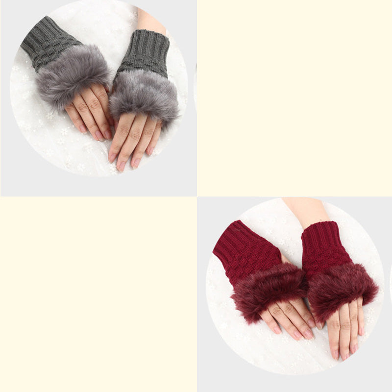 💕KOOP 1 KRIJG 1 GRATIS🔥 Fuzzy Zacht Gebreide Warme Vingerloze Handschoenen