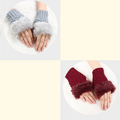💕KOOP 1 KRIJG 1 GRATIS🔥 Fuzzy Zacht Gebreide Warme Vingerloze Handschoenen