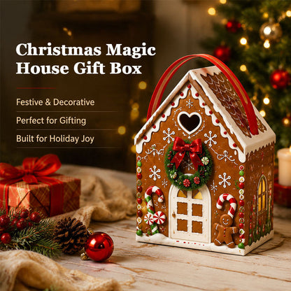 🎄🎁 Christmas Magic House-cadeaudoos – Creatieve 3D-handverpakking voor feestelijke cadeaus ✨