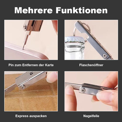 Multifunctionele mini kaartuitwerper sleutelhanger