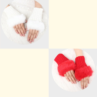 💕KOOP 1 KRIJG 1 GRATIS🔥 Fuzzy Zacht Gebreide Warme Vingerloze Handschoenen