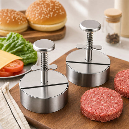 🍔 Roestvrijstalen hamburgerpers | Maak eenvoudig perfecte, gelijkmatige hamburgers