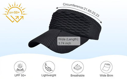 Stijlvolle Dames Zonneklep – Ademend, Licht en Beschermend ☀️🧢🌿Set van twee zonnehoeden voor dames met hoge paardenstaart