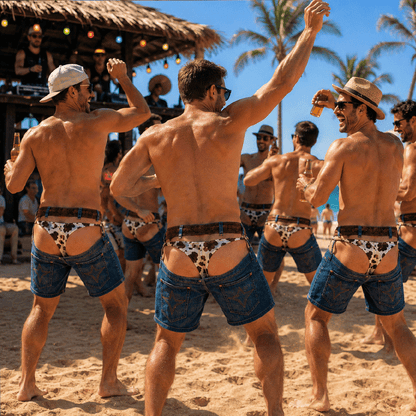 🏖️ Strand- en zwembadshorts met nep-denimprint