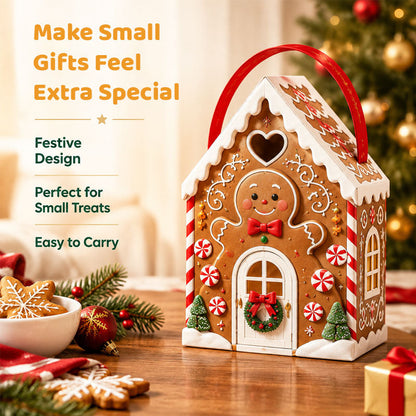 🏡🎁 Kersthuisje-cadeaudoos – 3D-cadeaudoos met feestelijke snoepjes en koekjes 🍪