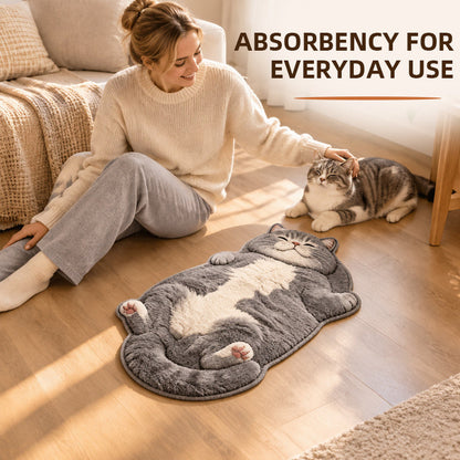 🐱🏡 Kattenvormige Deurmat – Schattige Decoratie met Absorberende Werking