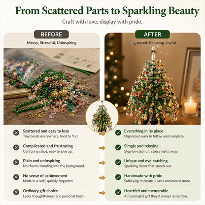🎄 DIY Kralen Kerstboom Kit – Maak Jouw Eigen Sprankelende Kerstdecoratie! ✨🎁