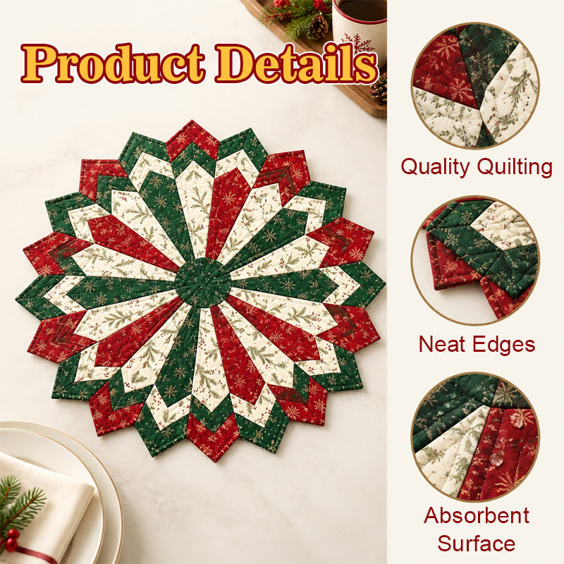 🎄🌺 Kerst Bloem Placemat – Houd Je Tafel Mooi & Droog!