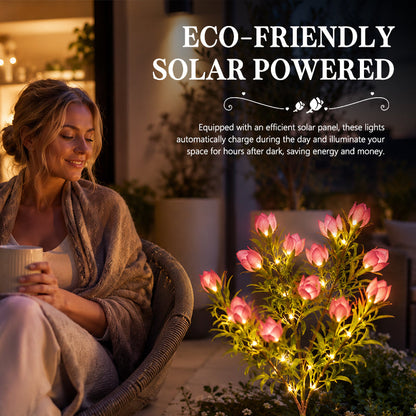 Solar Gardenia-bloemenlampjes 🌸 LED-bloemenlampen met bloemsimulatie voor de decoratie van binnenplaatsen en tuinen, waterdichte sfeerverlichting voor buiten