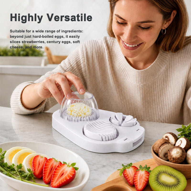 3-in-1 multifunctionele eier- en blokjessnijder – Perfect voor salades en garneringen 🥚🔪