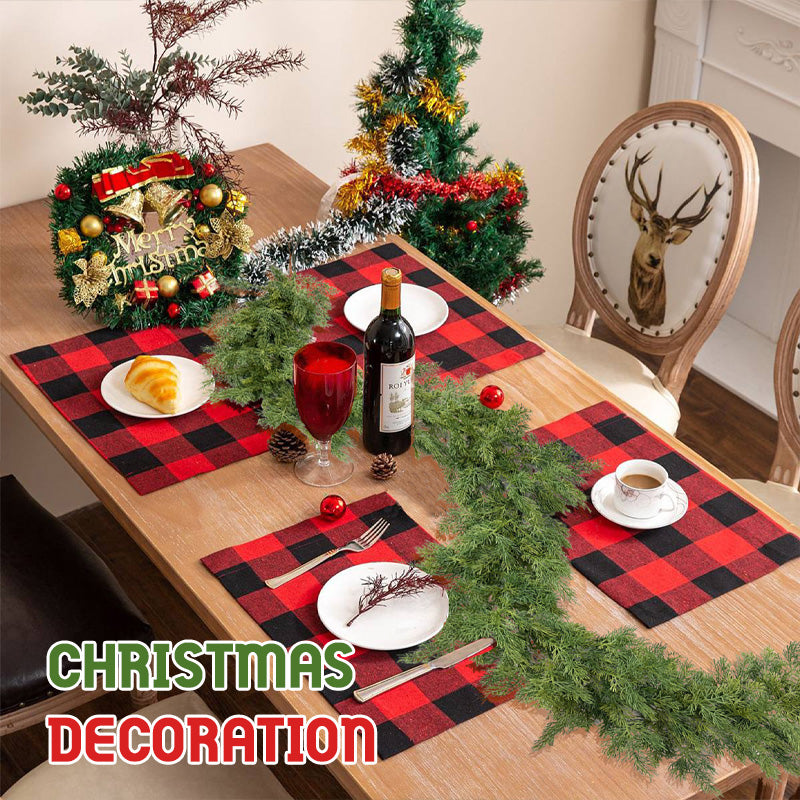Faux Greenery Knockford dennennaalden zacht rubber rotan Garland