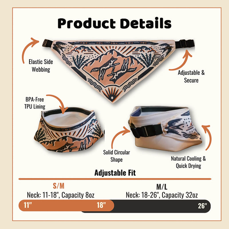 🐶 Slimme Honden Drinkbandana – Altijd Water Binnen Pootbereik! 💧🌿