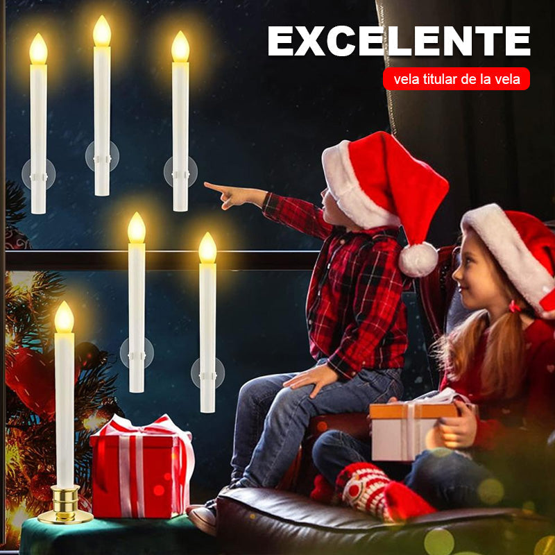 🎄Kerstspecial 🔥 6 LED-raamkaarsen zonder verlichting