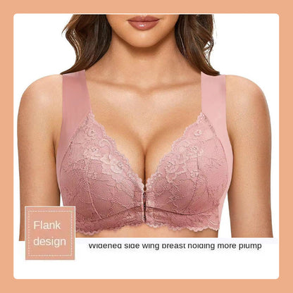Voorste knoop dunne beha kant sexy lingerie