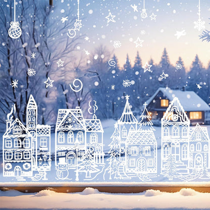 Christmas Village Window Decals