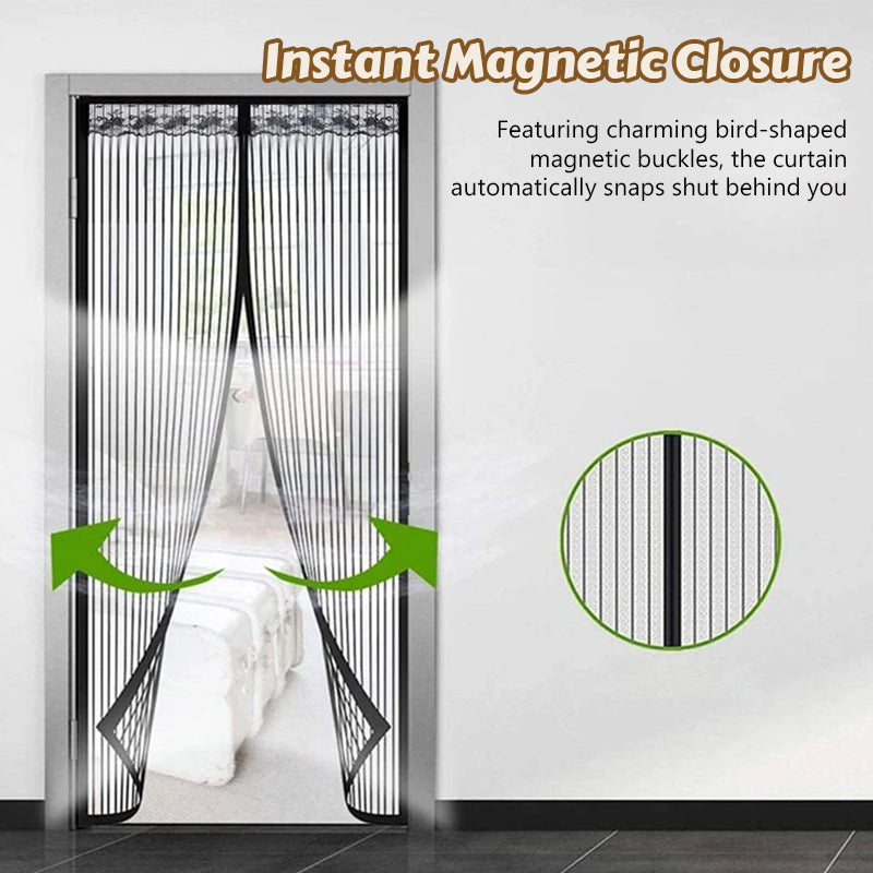 🪟🦟 Magic Mesh Summer Magnetic Mosquito Screen Door Curtain