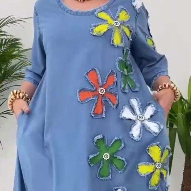 🔥2025 Nieuwe aankomst🌸Casual rok met ronde halslijn