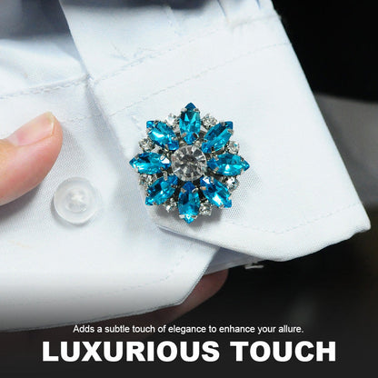 Gebloemde diamanten mouwknopen