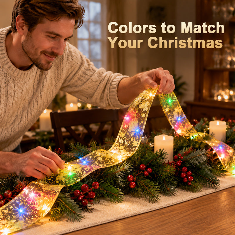 🌟🎄 LED Kerstslinger met Dubbelzijdige Kerstprints – Flexibel & Sfeervol 💫